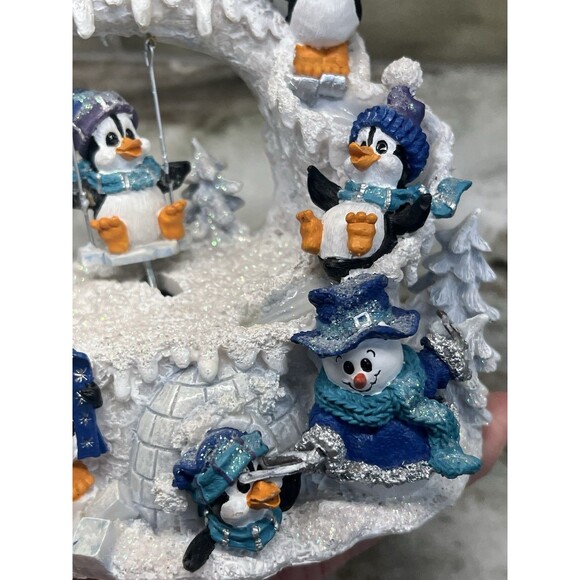 The San Francisco MUSIC BOX COMPANY Penguins Swing Slide Musical Wind-Up RARE - Picture 8 of 12